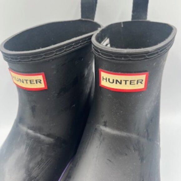 NEW Hunter Original Wellies Play Short Rain Boots Women’s Size 11 Striped - Picture 5 of 11